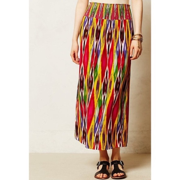 Vanessa Virginia Dresses & Skirts - Vanessa Virginia Anthropology Appoline Ikat Long Maxi Skirt Size Small